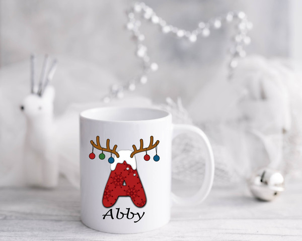 Personalized Christmas Reindeer Mug, Reindeer Gifts, Cute Re - Inspire  Uplift