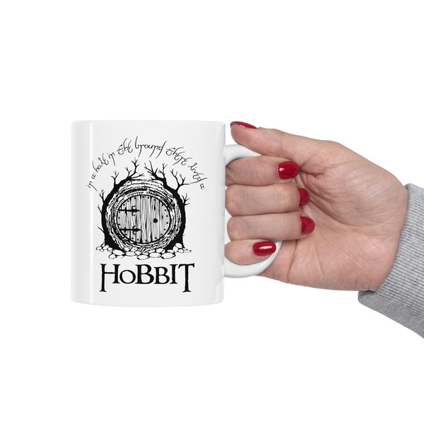  Morphing Mugs Lord of the Rings (One Ring) Ceramic Mug, Black :  Home & Kitchen