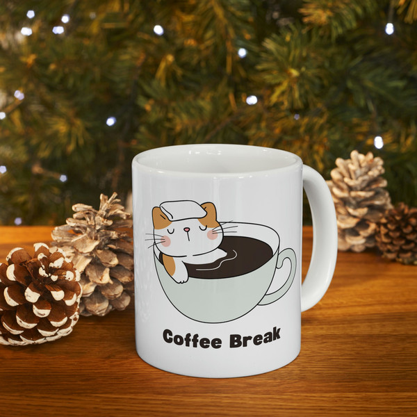 Coffee Break Ceramic Mug 11oz, Coffee Lover Mug 11oz, Mug Gift for Coffee Lover 11oz - 9.jpg