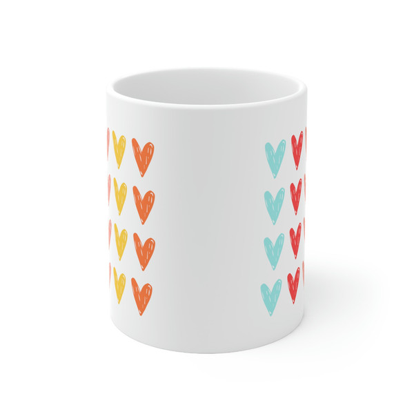 Colorful Hearts Ceramic Mug 11oz, Mug Gift for Love, Gift Mug for Valentine's Day, Ceramic Mug 11oz - 2.jpg