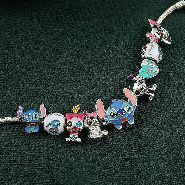 Disney Jewelry Cartoon Angle Lilo & Stitch Inspired Charm Br