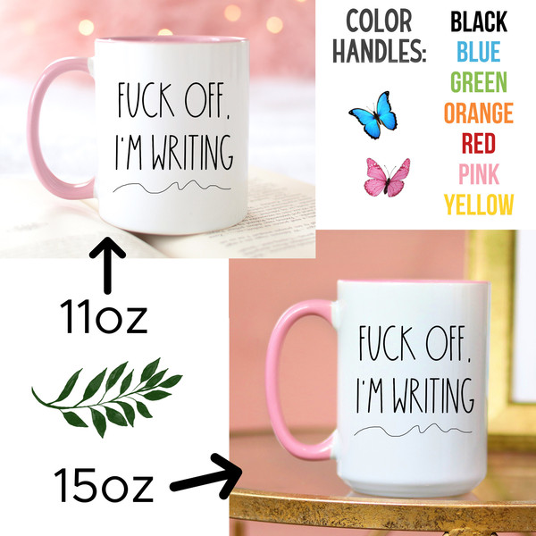 Fk Off I'm Writing Mug, Author Mug Writing Mug, Gifts for Writers, Scriptwriter, Gift For Her - 3.jpg