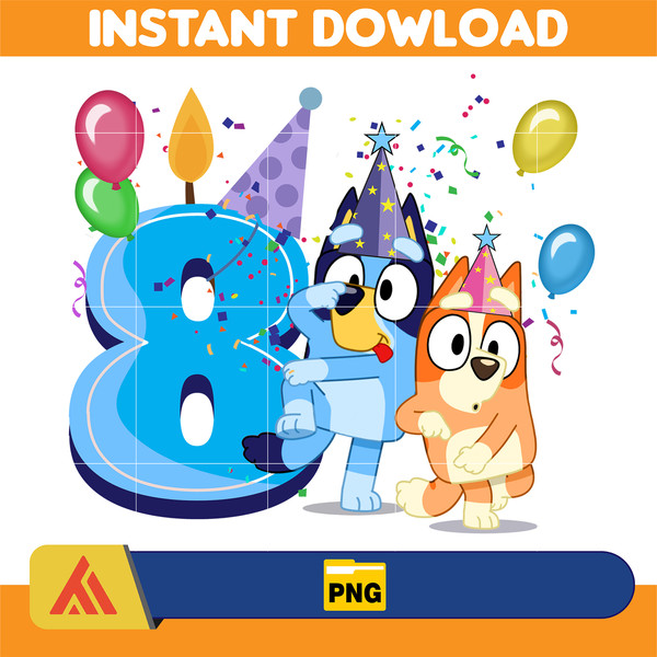 Bluey and Bingo Png, Bluey and Bingo Birthday Party Png, Blu - Inspire  Uplift