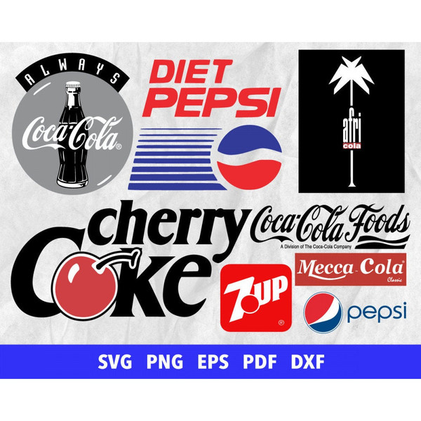 Soda Drinks SVG Bundle 250 Coca Cola Fanta Sprite vector svg