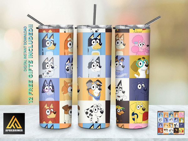 Lessons In Friendship Bluey tumbler, Bluey skinny tumbler, C - Inspire  Uplift