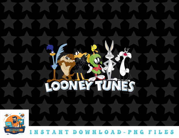 Looney Tunes Group Shot Logo Standing Line Up png, sublimation, digital download.jpg