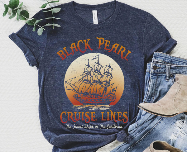 Retro Black Pearl Cruise Lines Shirt  Pirates Of The Caribbean T-shirt  Disney Vacation Tee  Walt Disney World  Disneyland Trip Outfits - 2.jpg