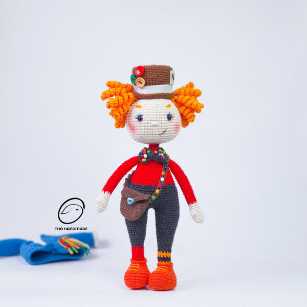 The Mad Hatter crochet amigurumi doll, amuigurumi Mad Hatter, crochet doll stuffed, amigurumi doll, handmade doll, cuddle doll, gift for kid (4).jpg