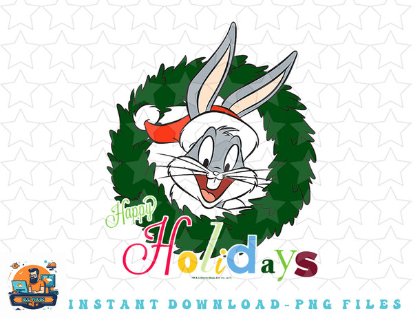 Looney Tunes Holiday Bugs Bunny png, sublimation, digital download.jpg