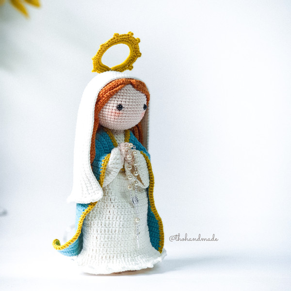 crochet doll blessed virgin Mary, amigurumi doll mother mary, holy Mary doll, amigurumi our lady of guadalupe, Christian doll, Catholic doll (9).jpg