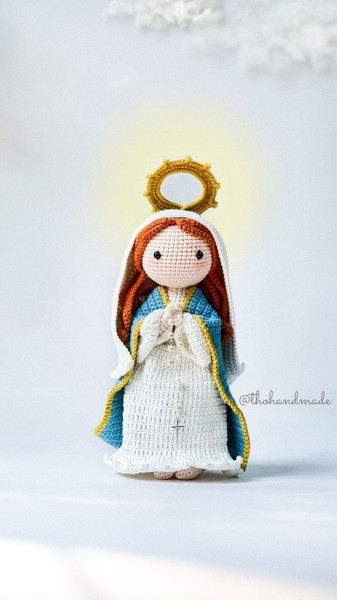 crochet doll blessed virgin Mary, amigurumi mother mary, holy Mary, amigurumi our lady of guadalupe, Christian doll, Catholic doll (2).jpg