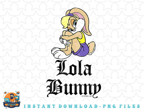 Looney Tunes Lola Bunny Centered Seated Pose png, sublimation, digital download.jpg
