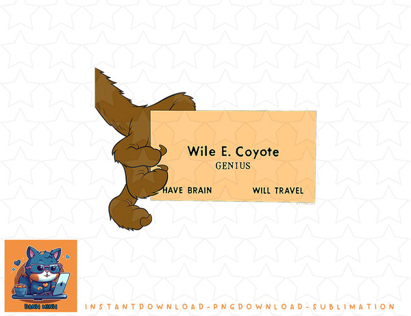 Looney Tunes Wile E. Coyote Genius png, sublimation, digital download.jpg