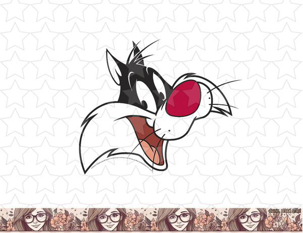 Looney Tunes Sylvester Face Portrait png, sublimation, digital download .jpg