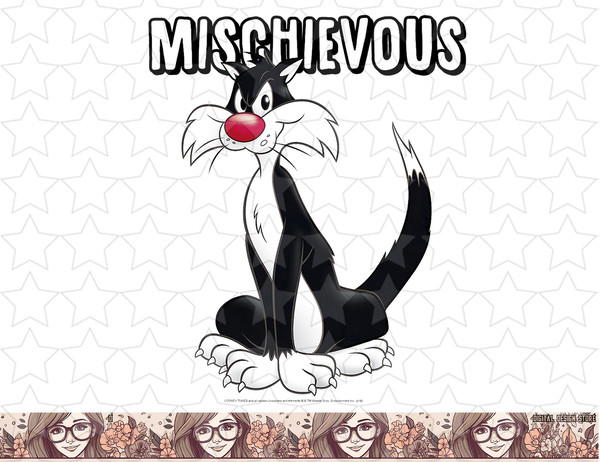 Looney Tunes Sylvester Mischievous Portrait png, sublimation, digital download .jpg