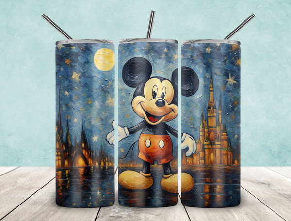 20oz skinny Stainless steel tumbler Mickey Mouse