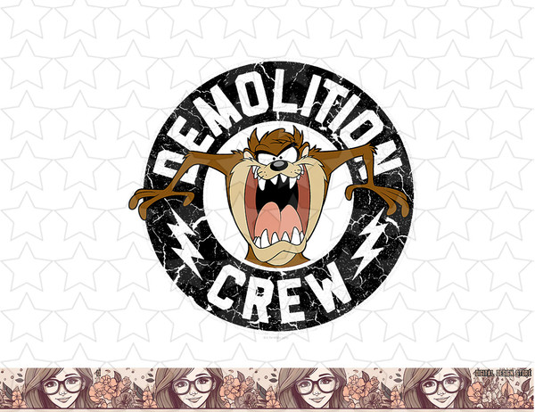 Looney Tunes Taz Demolition Crew Logo png, sublimation, digital download .jpg