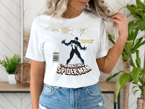 Spider-Man Comic Book Shirt, Black Suit Spider-Man, Symbiote Spider-Man Shirt, Comic Book T-Shirt, Spider-Man T-Shirt, Comic Book Shirt, MCU - 2.jpg