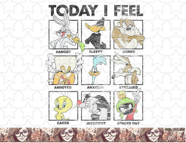 Looney Tunes Today I Feel Group Box Up png, sublimation, digital download .jpg