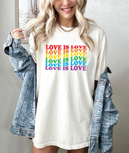 Love is Love T-Shirt, Womens Love is Love Shirt, Pride Shirt, Mens Love is Love Shirt, Kindness Shirts, LGBTQ Support Tees, Gay Pride Shirt - 1.jpg