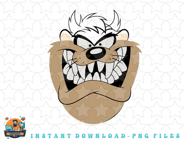 Looney Tunes Taz Smiling Big Face png, sublimation, digital download.jpg
