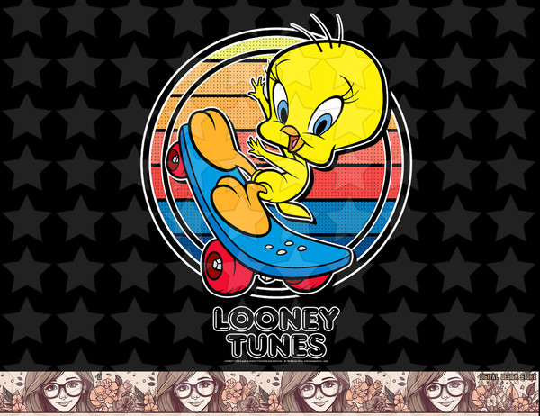 Looney Tunes Tweety Bird Skate Portrait png, sublimation, digital download .jpg