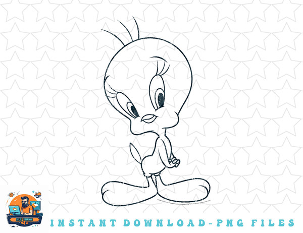 Looney Tunes Tweety Simple Outline png, sublimation, digital download.jpg