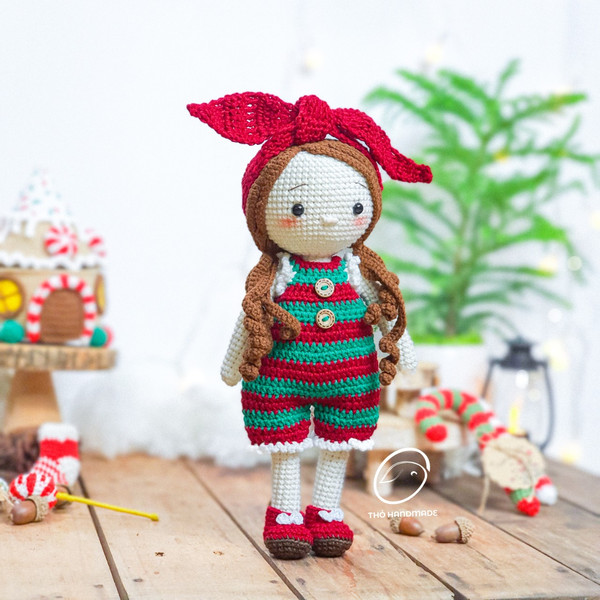 christmas doll amigurumi, crochet amigurumi doll, handmade doll, princess doll, noel doll, cuddle doll, amigurumi girl, christmas gifts (7).jpg