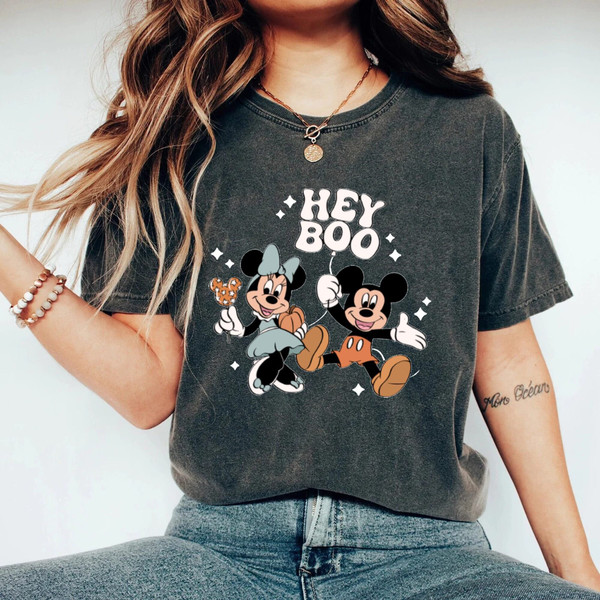 Disney Womans Shirt - Halloween Mickey Hey There Pumpkin