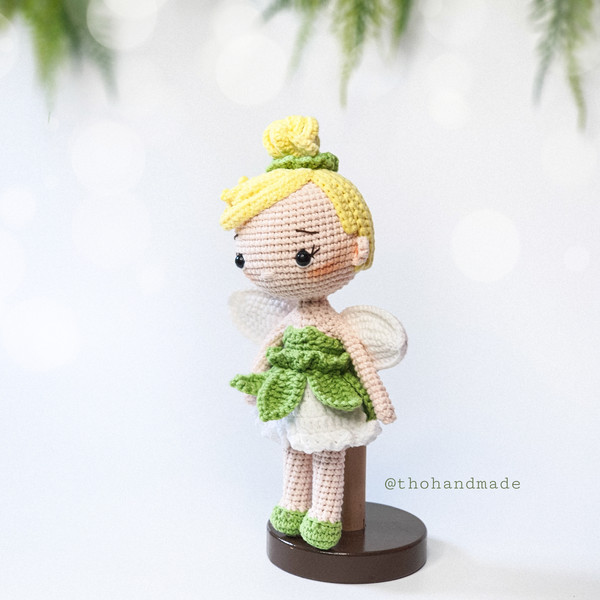 Tinker Bell crochet amigurumi doll, cuddle doll, amigurumi princess disney,  stuffed doll, crochet disney doll for sale, disney plush dolls (5).jpg