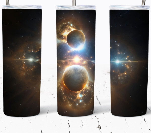 A Triple Star System Tumbler, Design Straight Tumbler, Design Straight Skinny Tumbler.Jpg