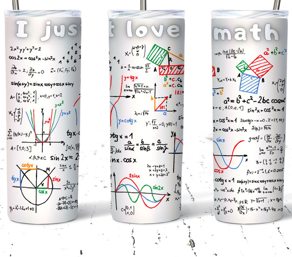 I Just Love Math Tumbler, I Just Love Math Tumbler Skinny Tumbler.Jpg