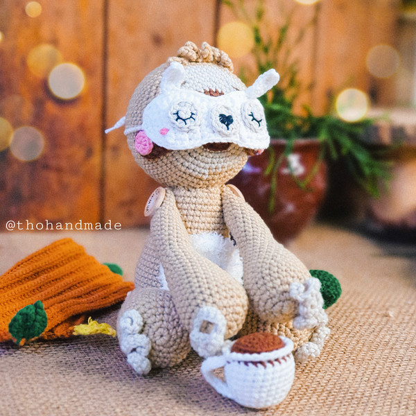 Sloth crochet amigurumi stuffed doll, amigurumi animal for sale, crochet sloth cuddle doll, crochet doll for sale, amigurumi sloth plushies (6).jpg