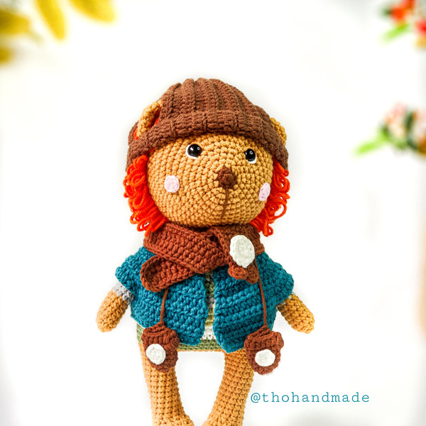 Crochet doll for sale, amigurumi animal, handmade lion, amigurumi toy, amigurumi cuddle lion doll, crochet lion stuffed toy (5).jpg