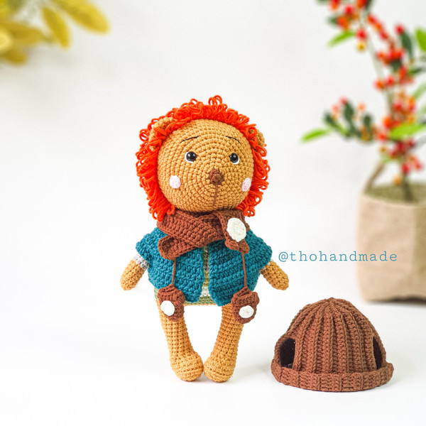 Crochet doll for sale, amigurumi animal, handmade lion, amigurumi toy, amigurumi cuddle lion doll, crochet lion stuffed toy (8).jpg