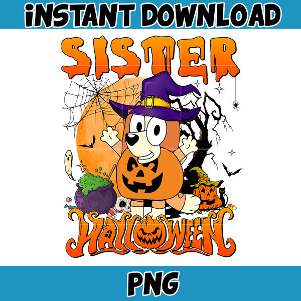 Bluey Halloween PNG, Bluey Matching Family Halloween Insatnt Download, Bluey Halloween Digital Prints (10).jpg