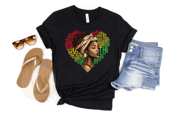 Juneteenth Heart Shirt, Black Owned Shop, Juneteenth Women's Tee, Juneteenth Freeish T-Shirt, Black Culture Shirts, Black Independence Day - 1.jpg