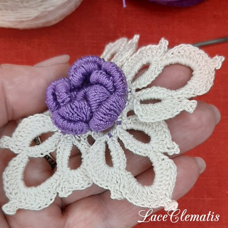Set of 3 crochet flowers pattern, Irish Lace crochet flower, crochet pattern PDF, crochet motif, crochet tutorial PDF.