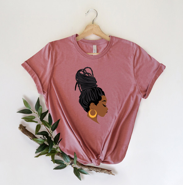 Black Woman With Dreadlocks Shirt, Afro Women Shirt, Black Women Shirt, Cute Women Shirt, Gift to Her , I am Black Women Shirt - 3.jpg