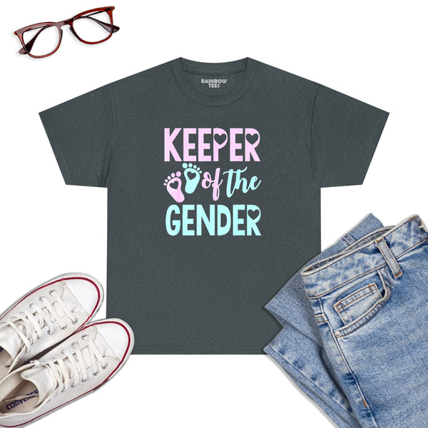 Gender-Reveal-Keeper-Of-The-Gender-T-Shirt,-Gender-Reveal-T-Shirt-Dark-Heather.jpg
