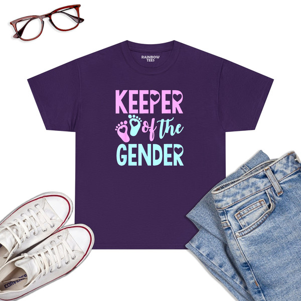 Gender-Reveal-Keeper-Of-The-Gender-T-Shirt,-Gender-Reveal-T-Shirt-Purple.jpg