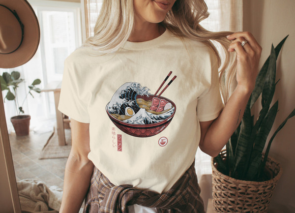 Japanese Noodle T Shirt, Japanese Shirt, Anime Crewneck T-shirt, Anime Movie Shirt, Funny Anime Shirt, Vintage Anime T Shirt, Japanese Style - 1.jpg