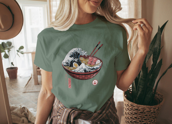 Japanese Noodle T Shirt, Japanese Shirt, Anime Crewneck T-shirt, Anime Movie Shirt, Funny Anime Shirt, Vintage Anime T Shirt, Japanese Style - 5.jpg