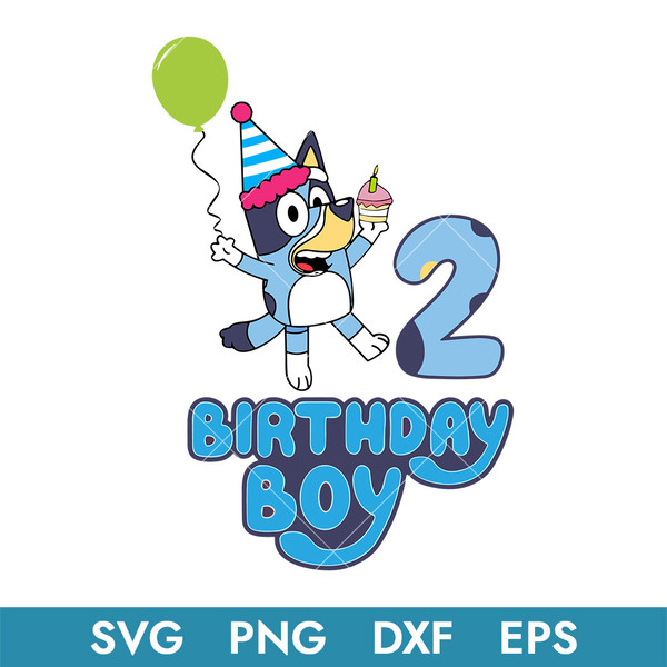 2nd Bluey Birthday Boy Svg, Bluey Birthday Svg, Bluey Svg, P - Inspire ...