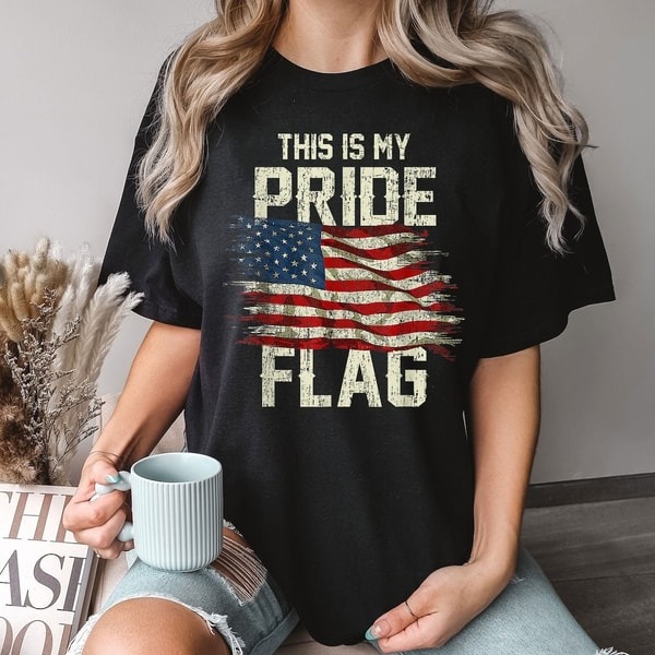 This Is My Pride Flag USA American 4th of July Patriotic T-Shirt