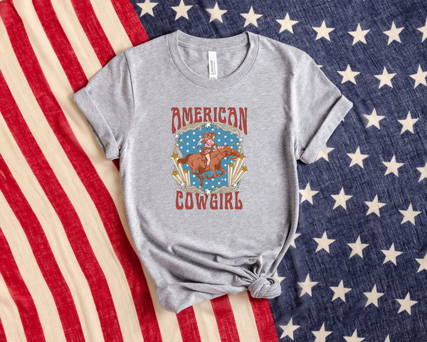 American Cowgirl Shirt, Howdy 4th of July Shirt, Patriotic Cowboy, Country 4th of July, Happy 4th of July, 4th of July Gifts, Firework Shirt - 3.jpg