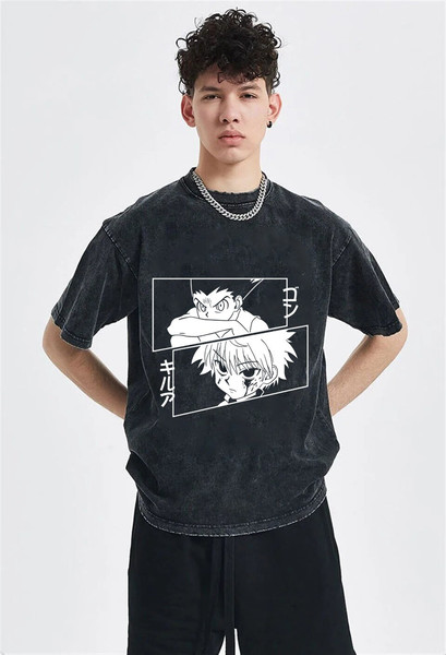 Unisex oversized vintage anime Tshirt, aesthetic clothing, Cotton washed shirts, graphic anime tee, anime manga shirts,anime lover gifts - 2.jpg