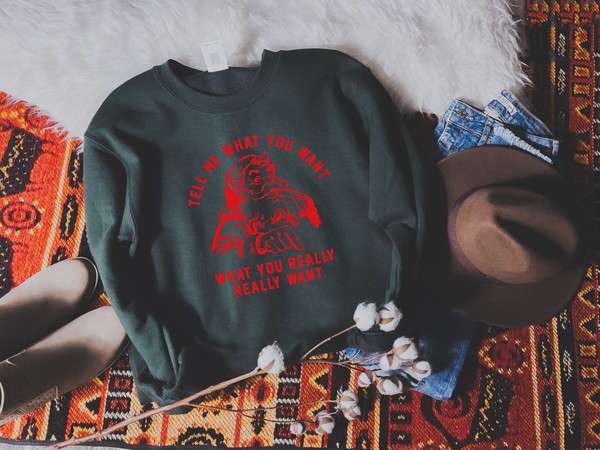 Christmas Sweatshirt,Tell Me What You Want What You Really Really Want,Retro Vintage Santa Christmas Shirt,New Year Tee,Cute Christmas Gift - 3.jpg