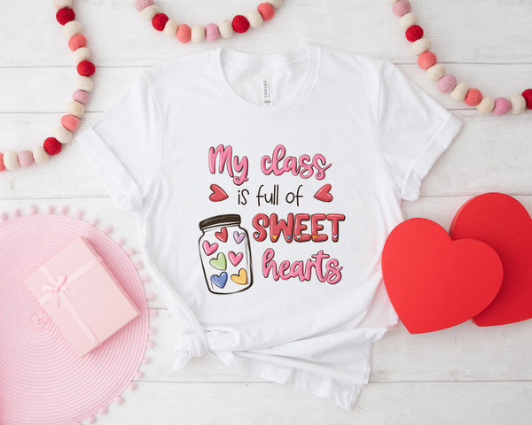 Comfort Retro Valentines Day My Class Is Full Of Sweet Hearts Teacher Shirt,Valentine Day Shirt,My Valentine Is My Students,School Valentine - 2.jpg