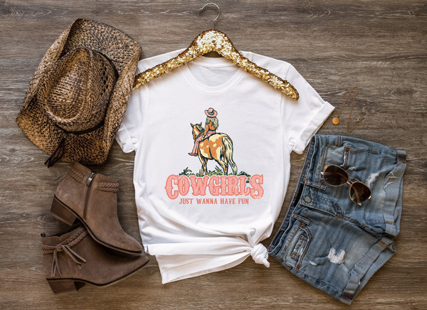 Cowgirls Just Wanna Have Fun Shirt,Cowgirl Tee,Cowboy Shirt,Cowgirl Western Season,Rodeo Fan Shirt,Rodeo Shirt,Western Cowgirl Doll,cowgirl - 1.jpg